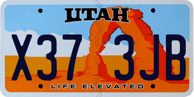 UT license plate X373JB