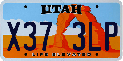 UT license plate X373LP