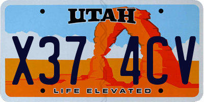 UT license plate X374CV