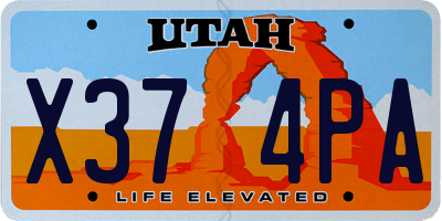 UT license plate X374PA