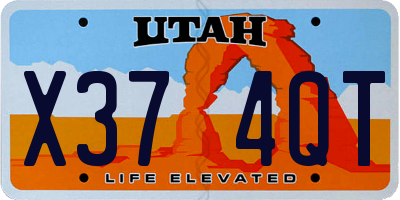 UT license plate X374QT
