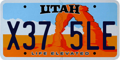 UT license plate X375LE