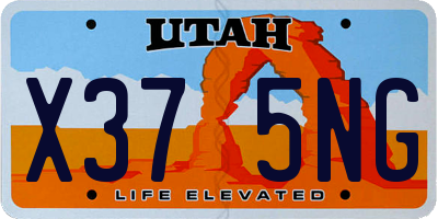 UT license plate X375NG