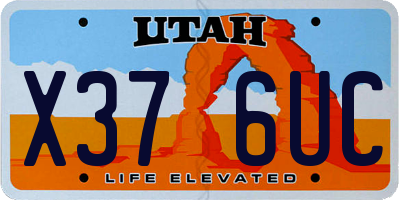 UT license plate X376UC