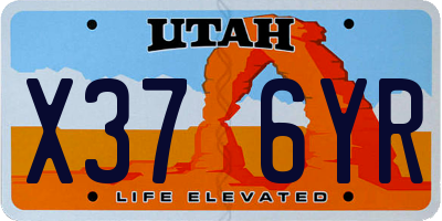 UT license plate X376YR