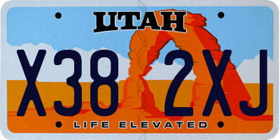 UT license plate X382XJ