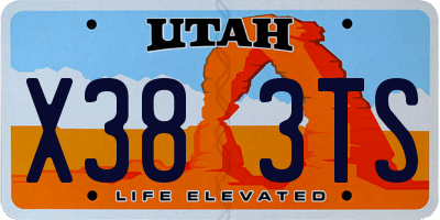 UT license plate X383TS