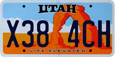 UT license plate X384CH