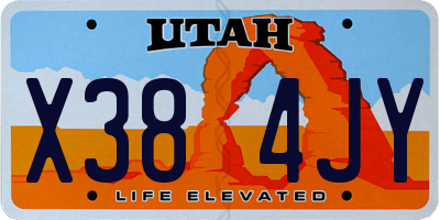 UT license plate X384JY