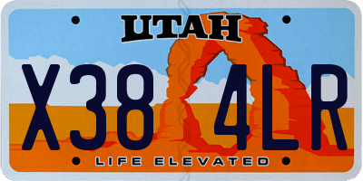 UT license plate X384LR