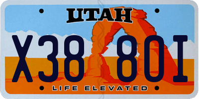 UT license plate X388OI