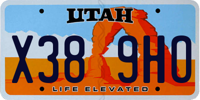 UT license plate X389HO