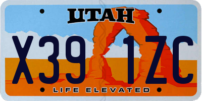 UT license plate X391ZC