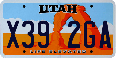 UT license plate X392GA