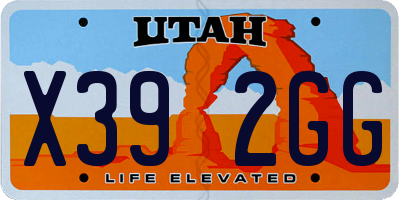 UT license plate X392GG