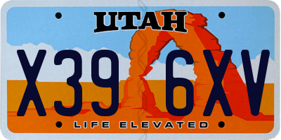 UT license plate X396XV