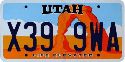 UT license plate X399WA
