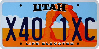 UT license plate X401XC