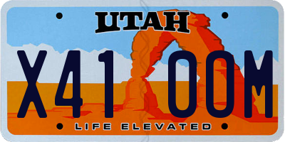 UT license plate X410OM