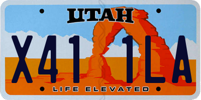 UT license plate X411LA