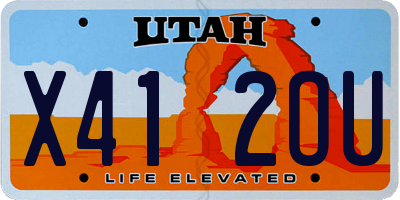 UT license plate X412OU