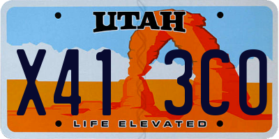UT license plate X413CO