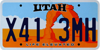 UT license plate X413MH