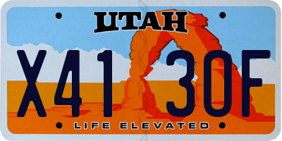 UT license plate X413OF