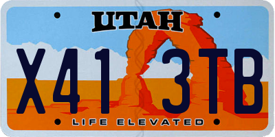 UT license plate X413TB
