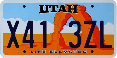 UT license plate X413ZL