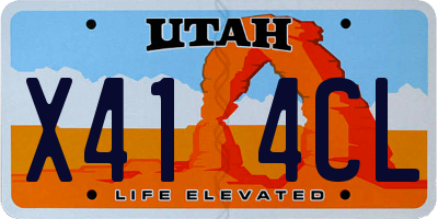 UT license plate X414CL