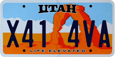 UT license plate X414VA