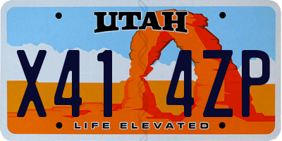 UT license plate X414ZP