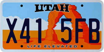 UT license plate X415FB