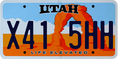 UT license plate X415HH