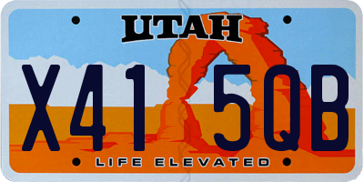 UT license plate X415QB