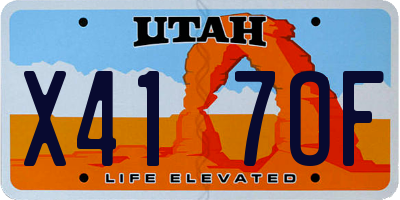 UT license plate X417OF
