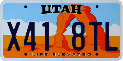 UT license plate X418TL
