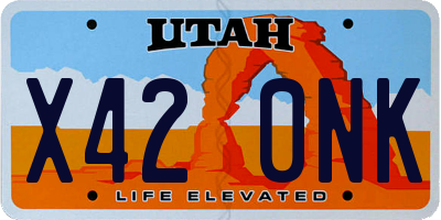 UT license plate X420NK