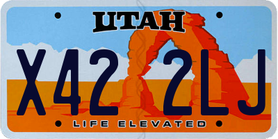 UT license plate X422LJ