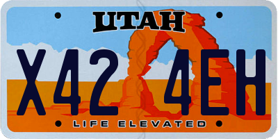 UT license plate X424EH