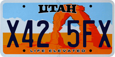 UT license plate X425FX