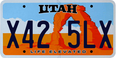UT license plate X425LX