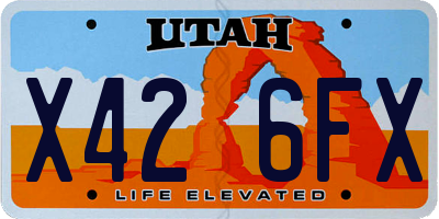 UT license plate X426FX