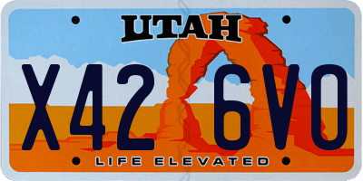 UT license plate X426VO