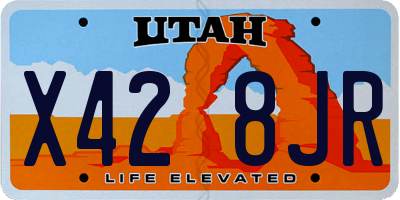 UT license plate X428JR
