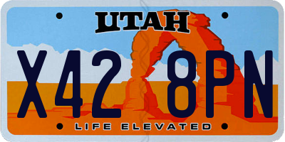 UT license plate X428PN