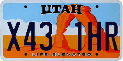 UT license plate X431HR
