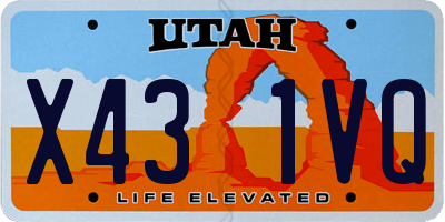 UT license plate X431VQ