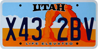 UT license plate X432BV